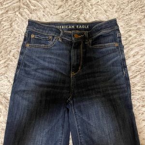 Flared American Eagle jeans.